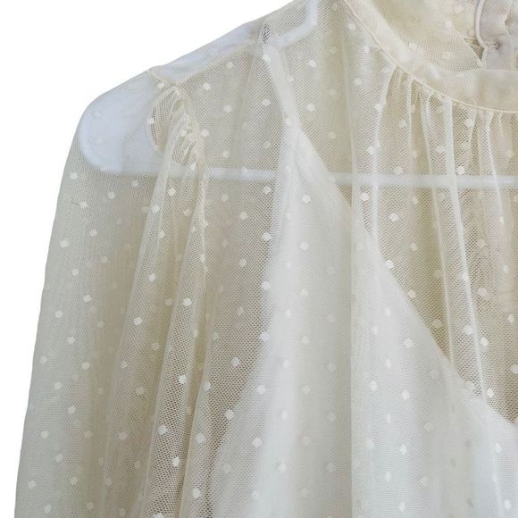 Free People Sheer Polka Dot Bodysuit - Picture 4 of 11